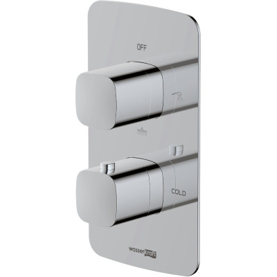 Термостатический смеситель для ванны и душа WASSERKRAFT THERMO NAAB 8644